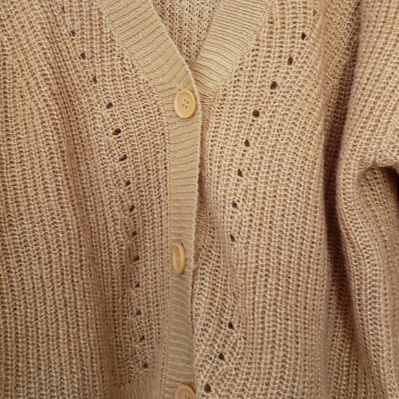 Oversize Mustard Yellow Cardigan - Picture 2 of 5